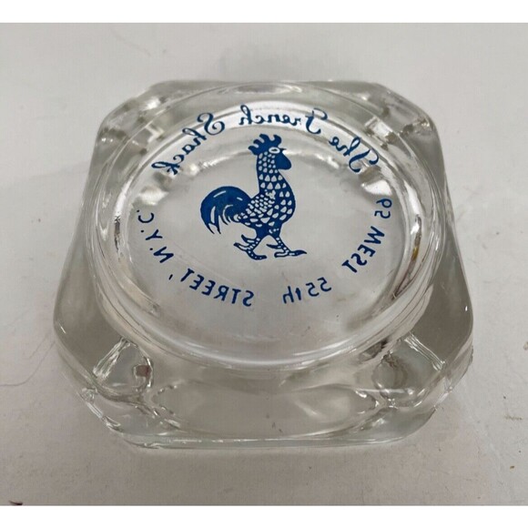Vintage Glass Ashtray The French Shack 65 W 55th Street NY New York - Picture 3 of 4
